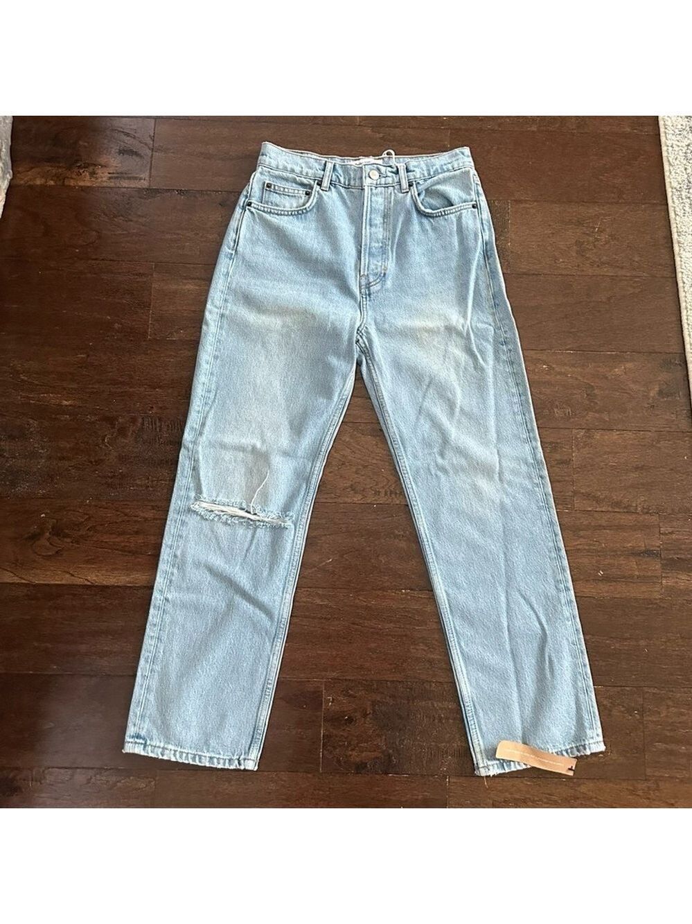Reformation Cynthia High Rise Straight Leg distressed jeans -size 27-NWT - Picture 3 of 11